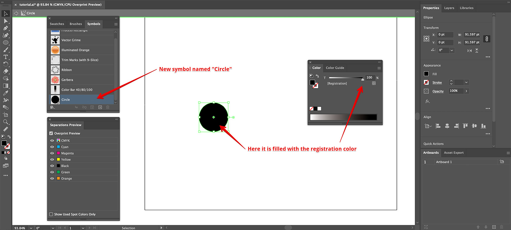 New symbol with a circle