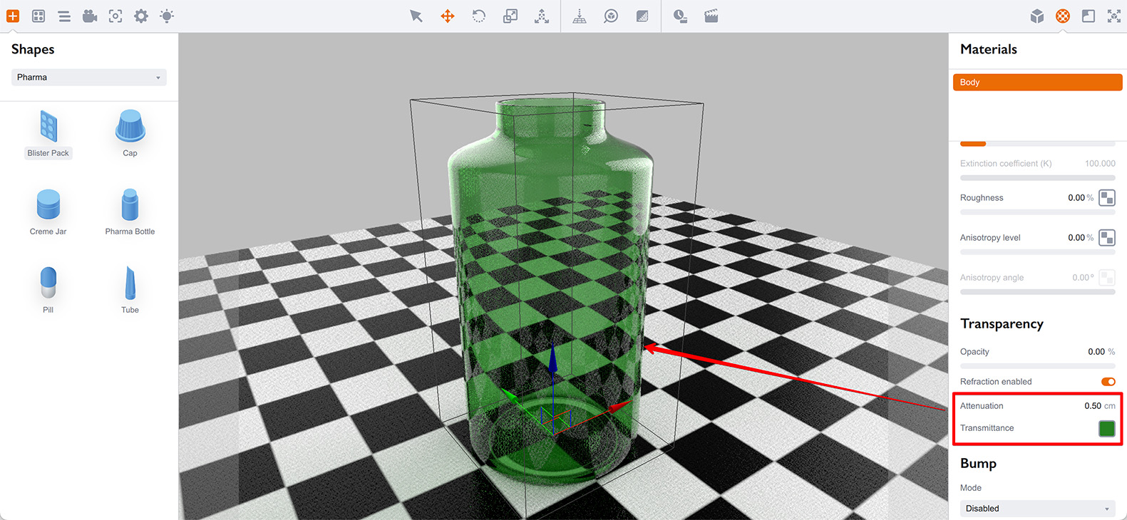 Here we reverted back to the single bottle and increased its attenuation level
