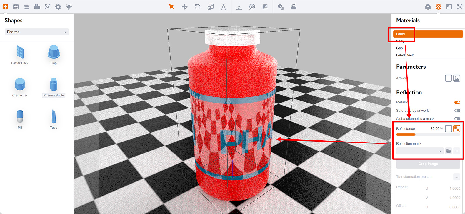 A very reflective label