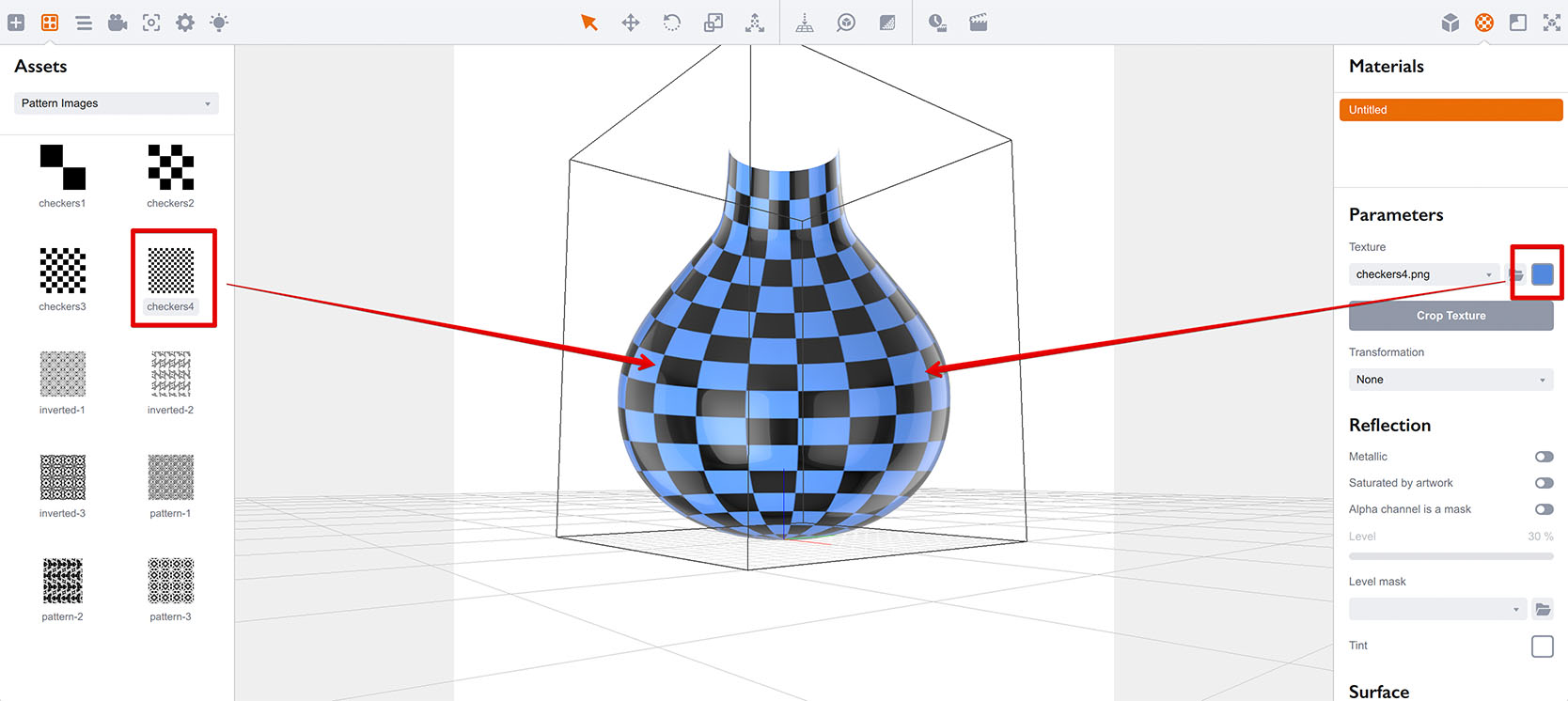 3D model with color and texture