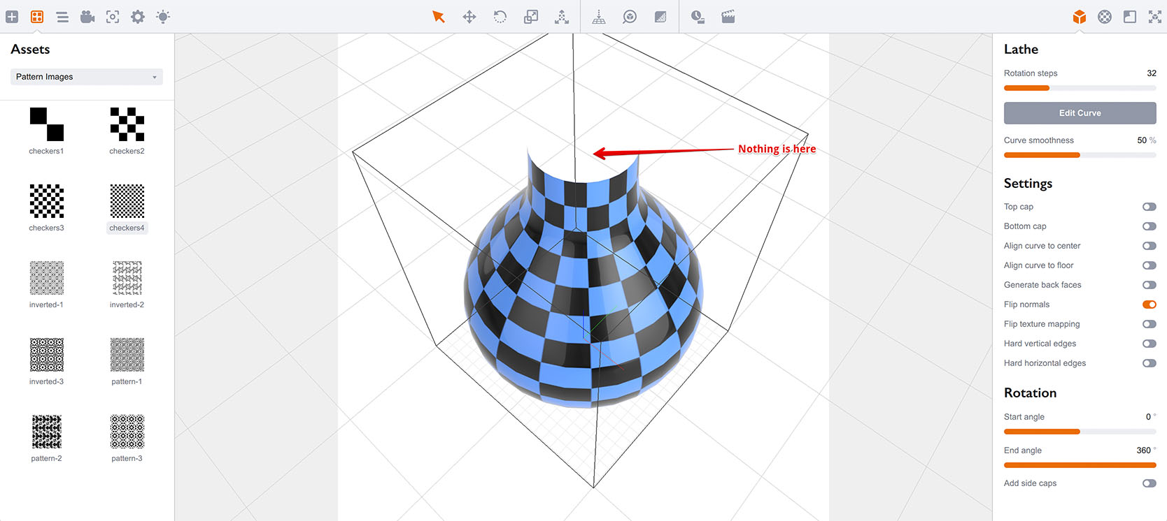 3D model is transparent from the inside