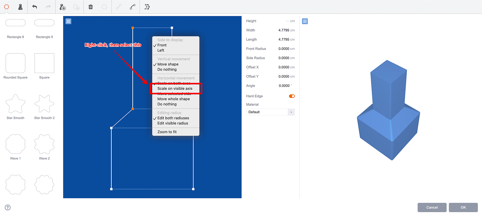 Adjusting the layer scaling option