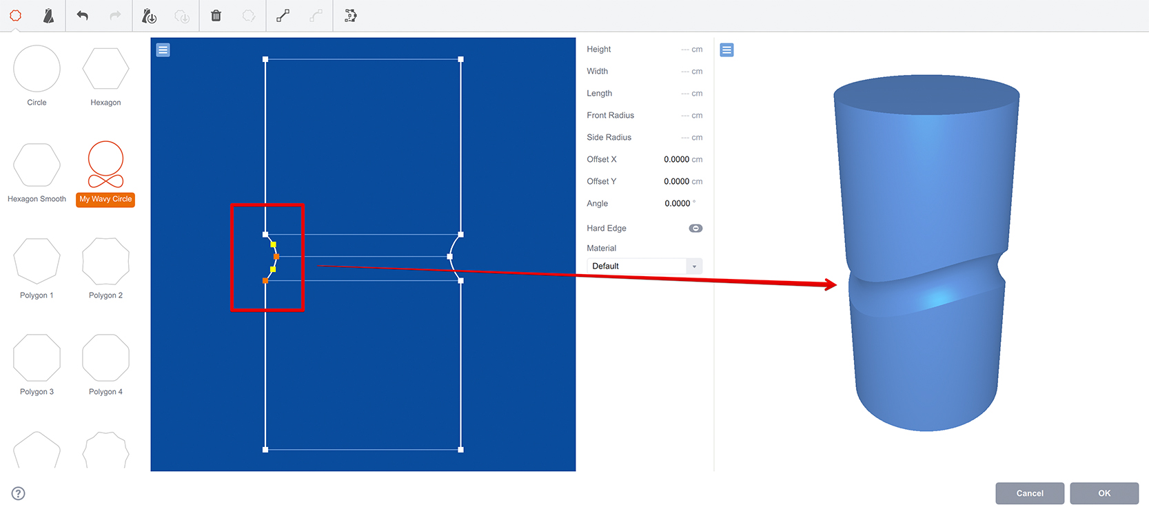 Adjusting the loft shape to make the middle part looks smooth