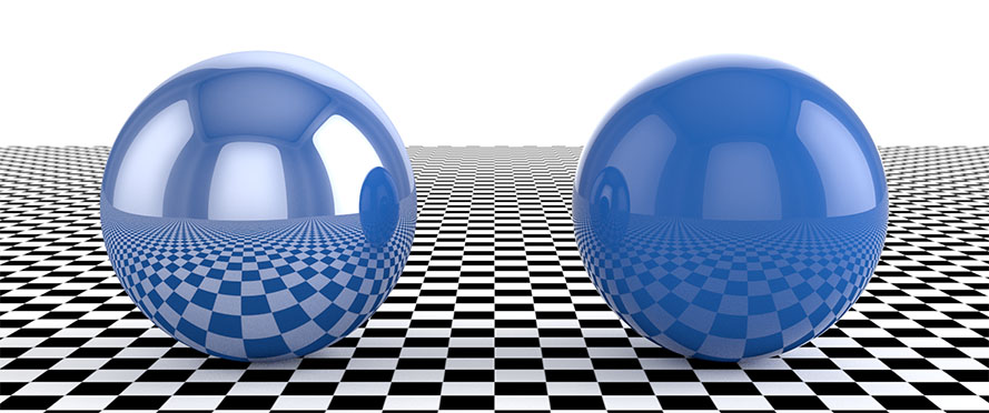 Простое отражение и отражение Френеля в Boxshot