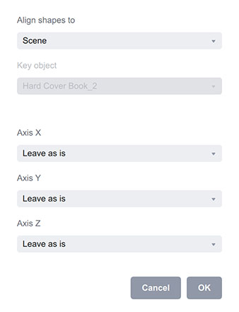 Интерфейс инструмента выравнивания