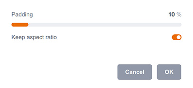 Интерфейс инструмента Boxshot Подогнать под вид