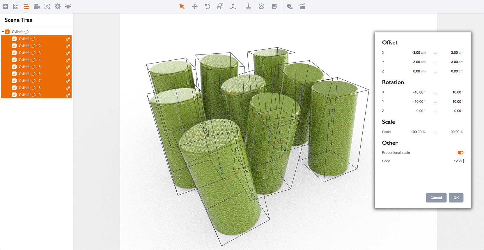 Инструмент Разнообразие в Boxshot