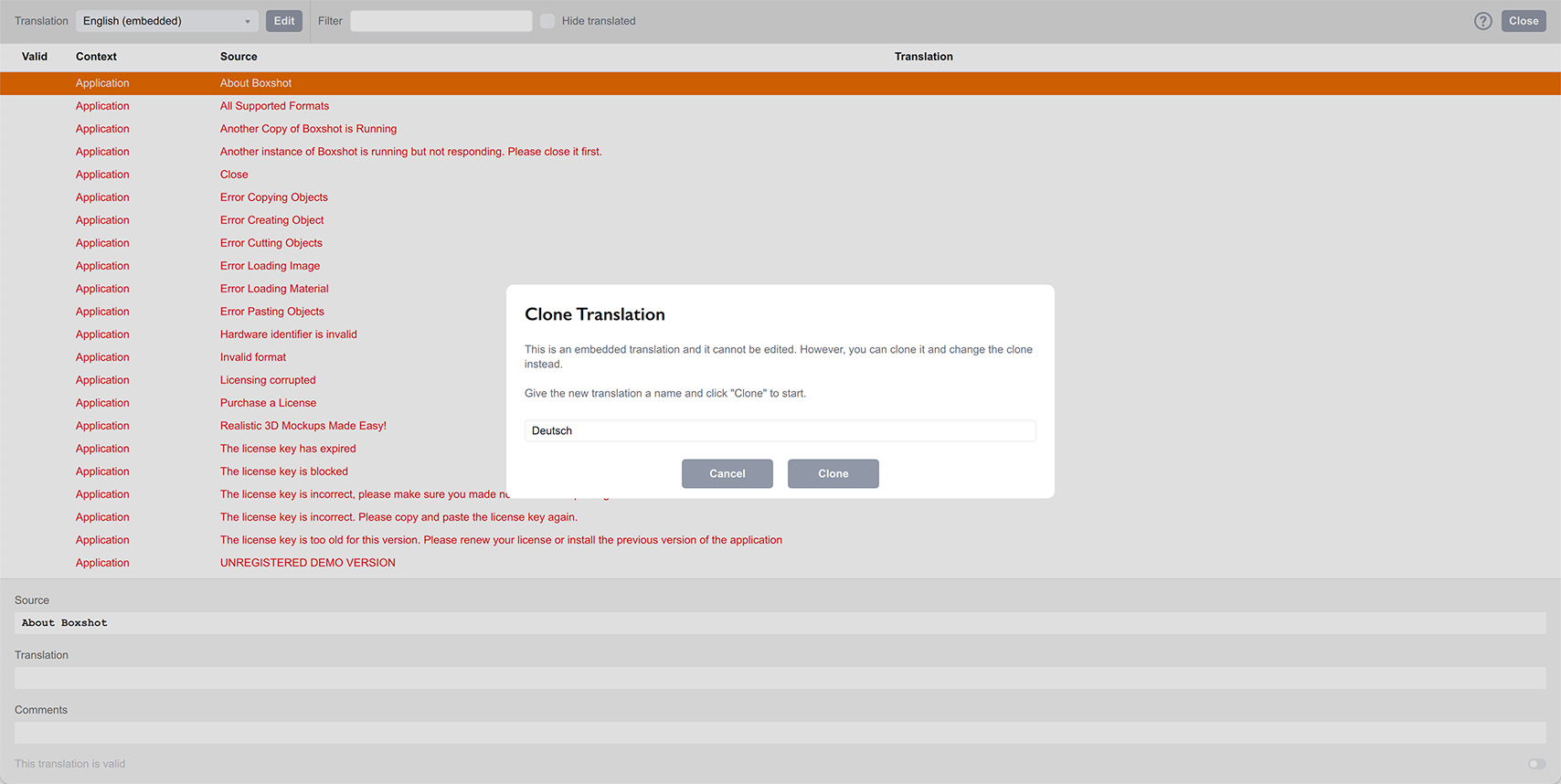 Adding German language