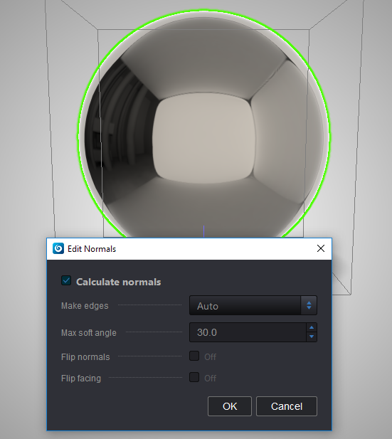 Normals editor in Koru
