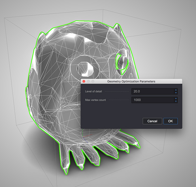 Over-optimized Mesh in Koru
