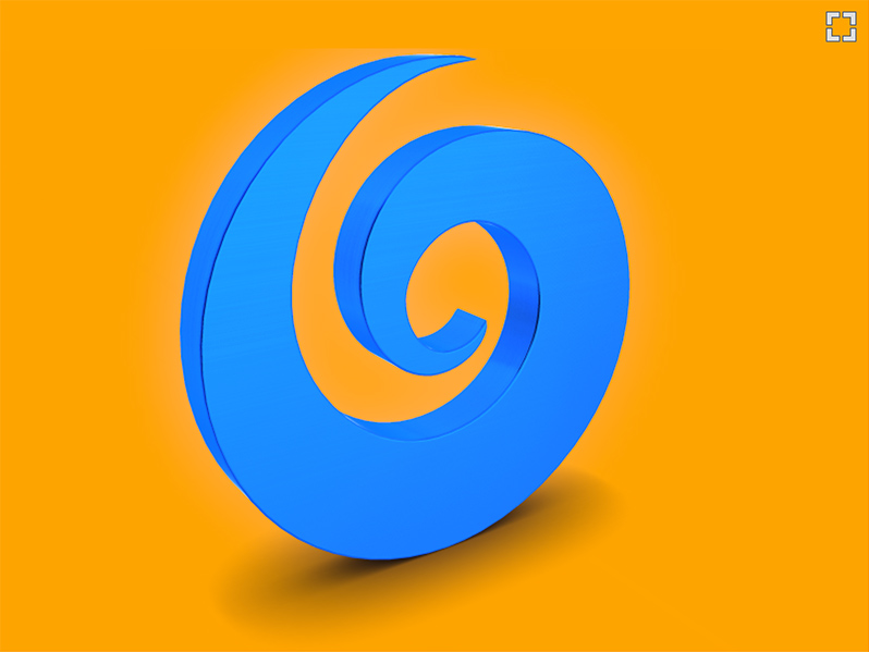 The all-new orange background in Koru exported scene