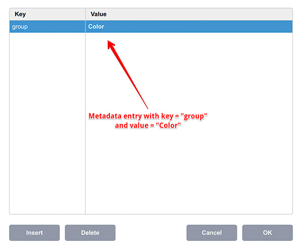 Editing snapshot metadata in Koru