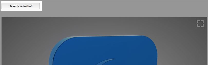 Take Screenshot button in HTML exported by Koru