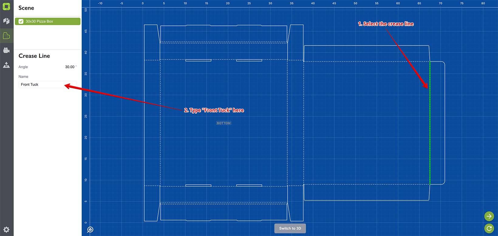 Making a named crease line in Origami