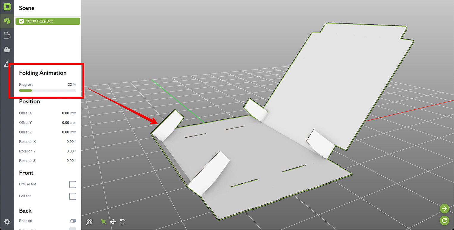 Folding animation in Origami