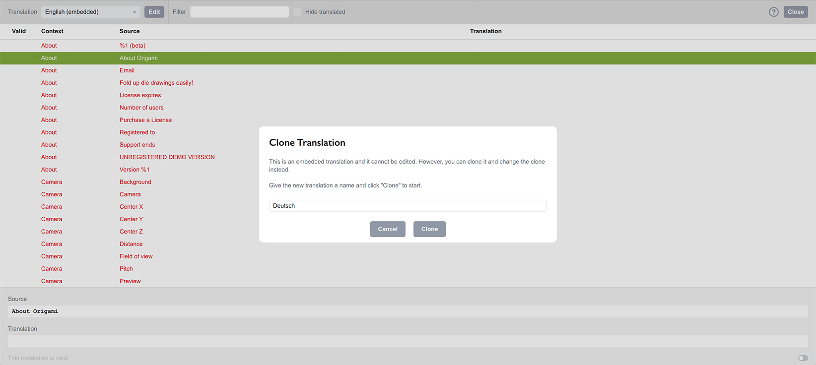 Adding German language
