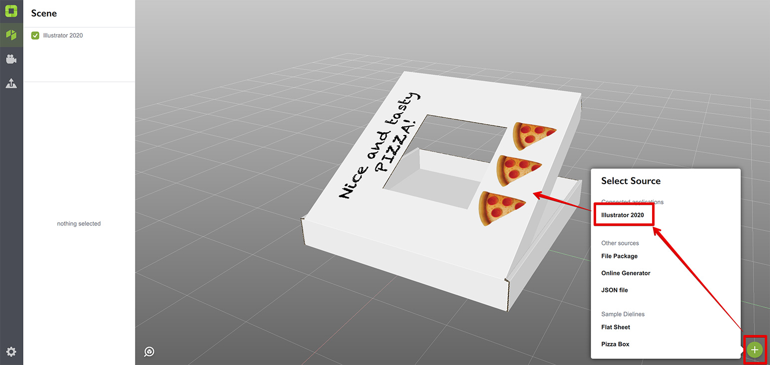 Getting the dieline with artwork from Illustrator