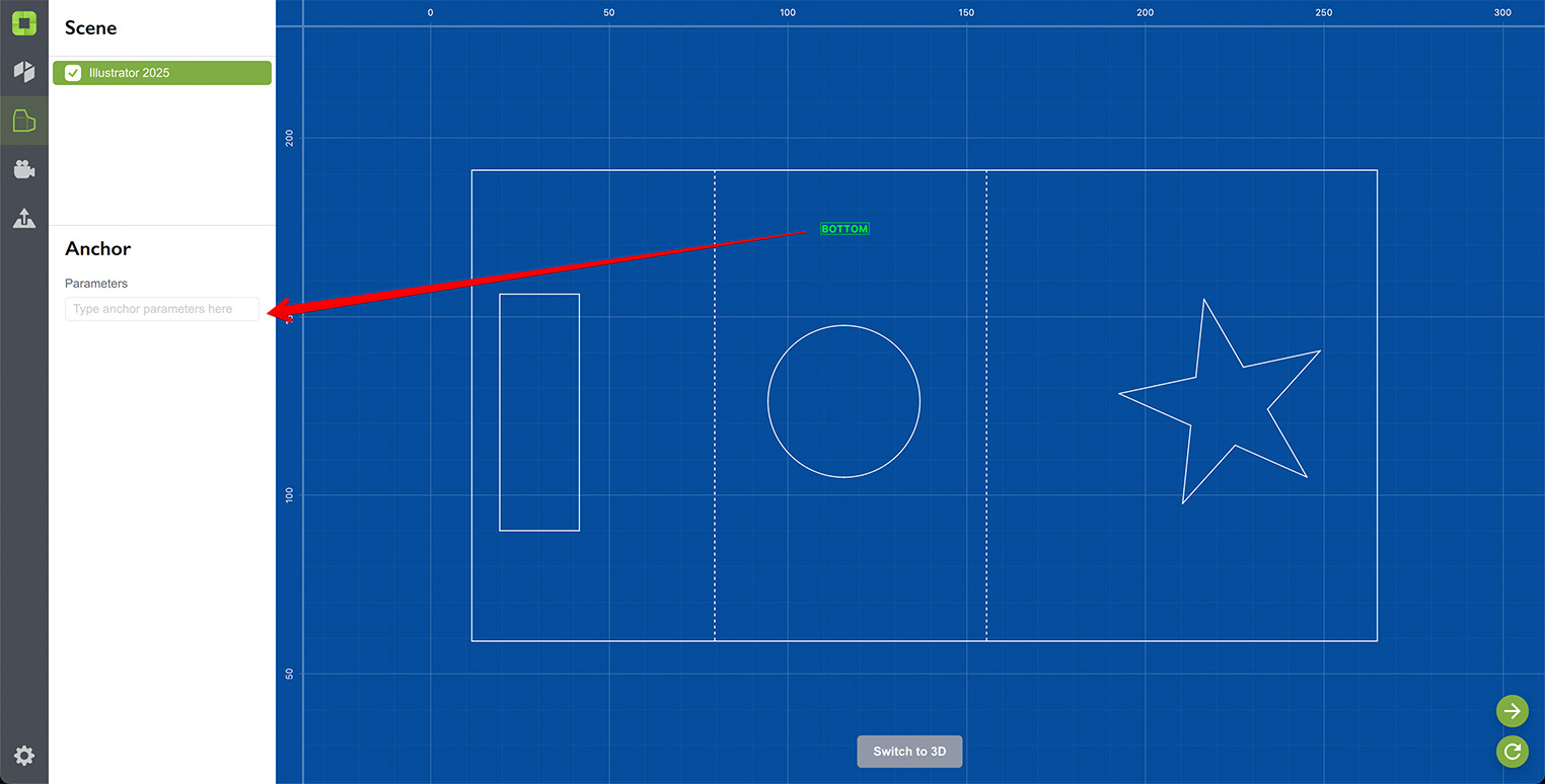 Editing anchor parameters