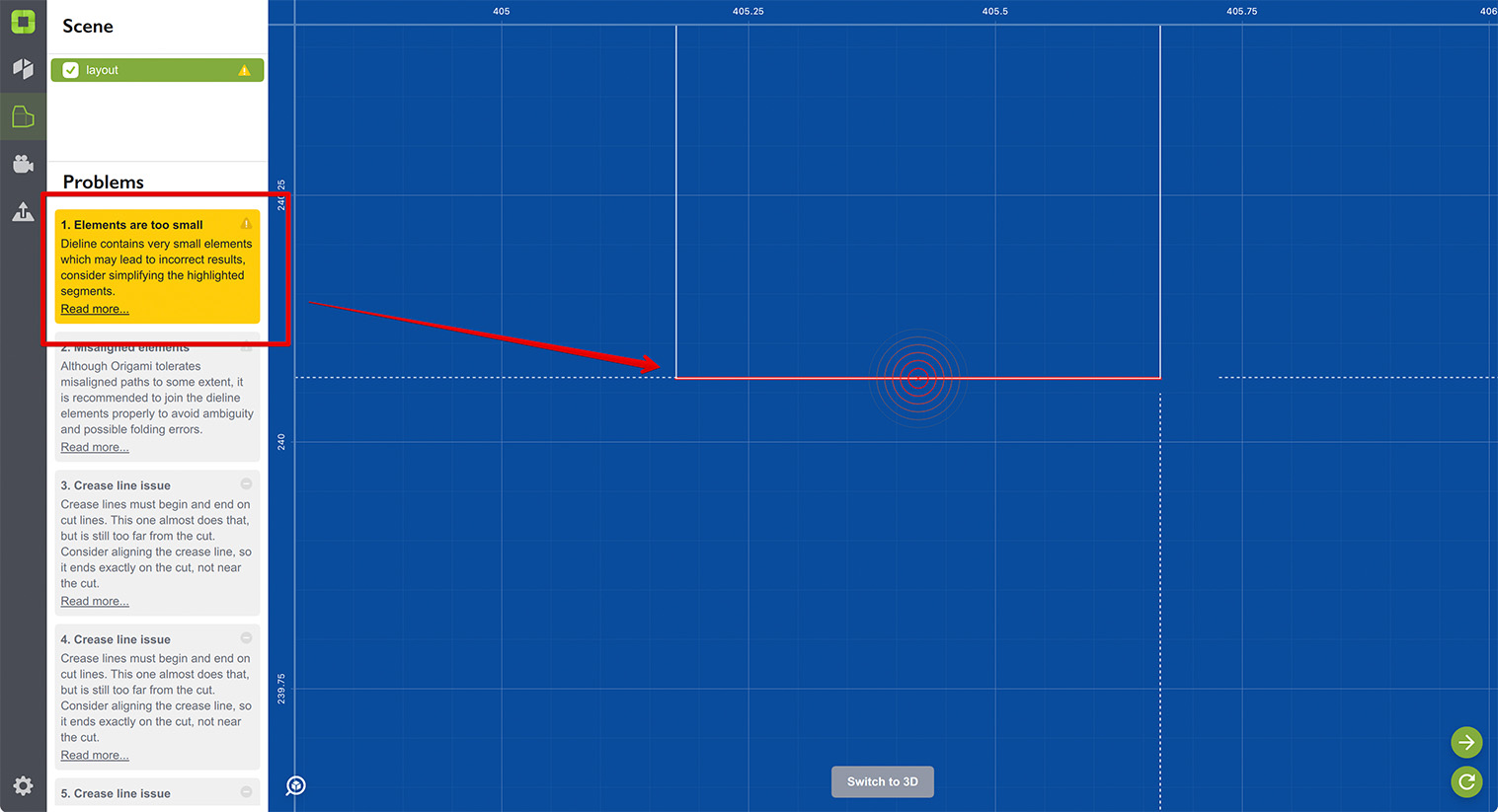 Elements that are too small are often reported as misaligned
